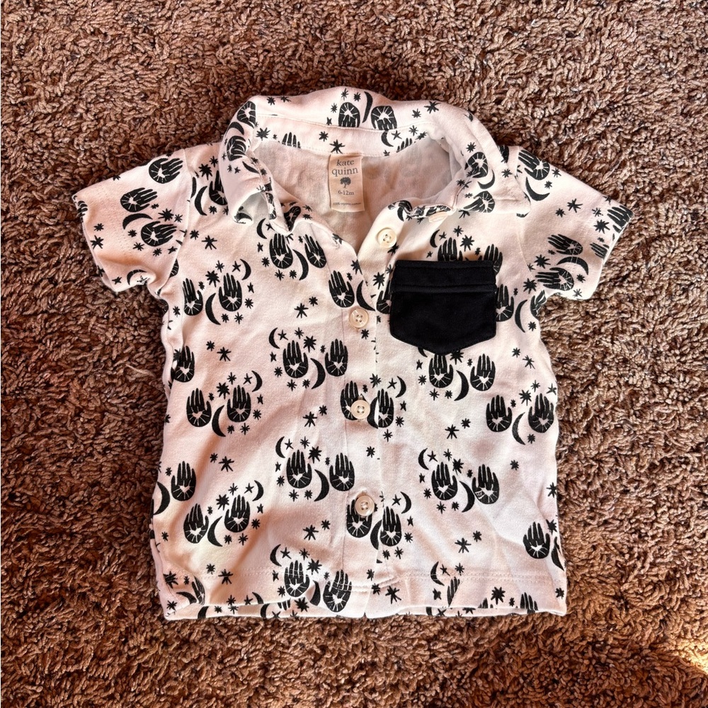 Kids Printed Shirt with Black Pocket
